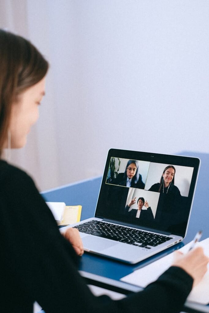 People on a Video Call talking about automating their communication using generative AI